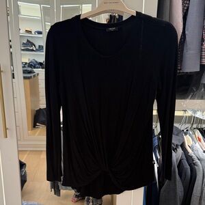 Terez Black Long Sleeve Twist Tee